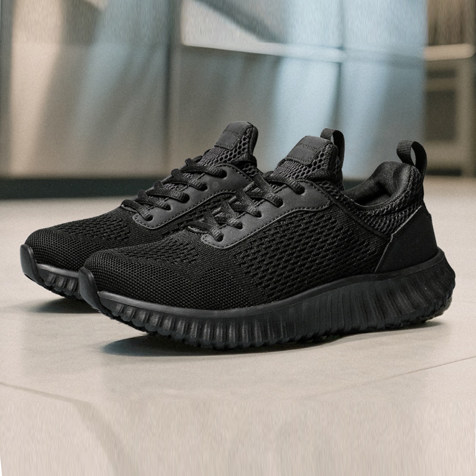 Bruno Marc Women's Non Slip Work Shoes Walking Black Kitchen Resistant Sneakers