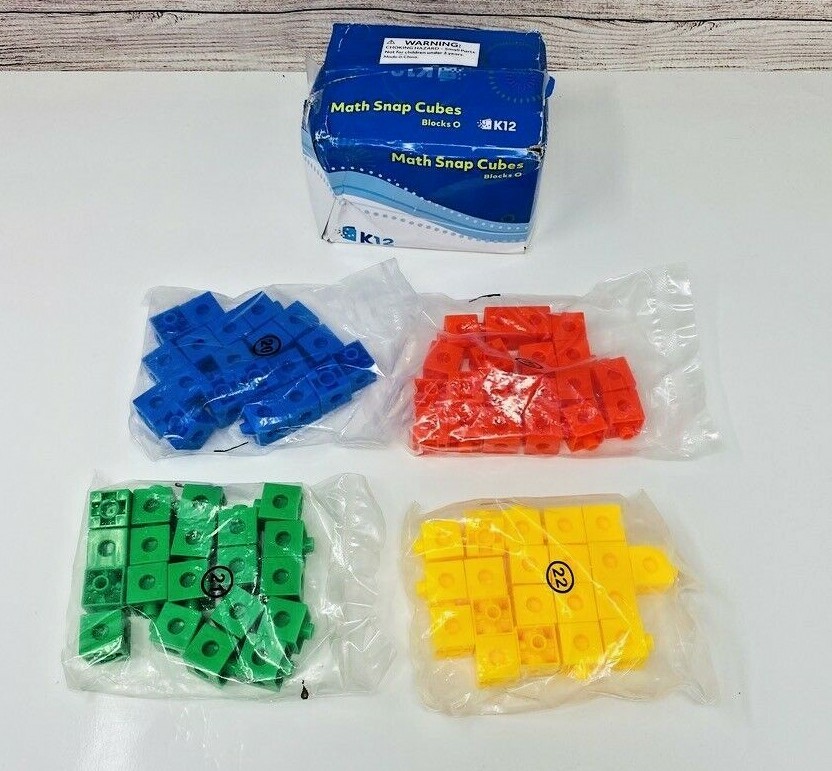 Math + Snap Cubes Blocks O New In Box 04632 Homeschooling, NEW!