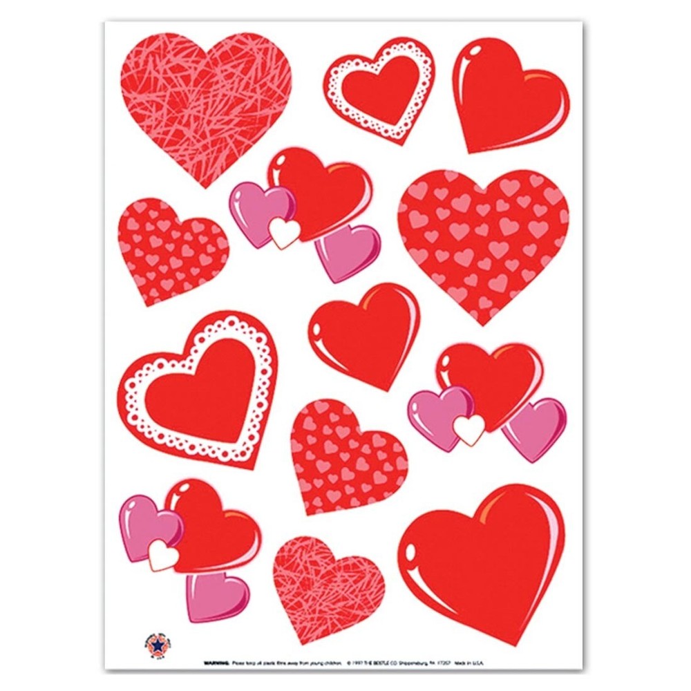 Heart Window Clings by Beistle Company