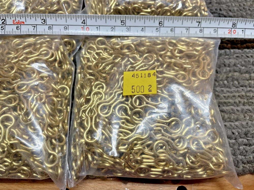 Quantity 500 US-2 Brass Sinker Eyelets for Sinkers