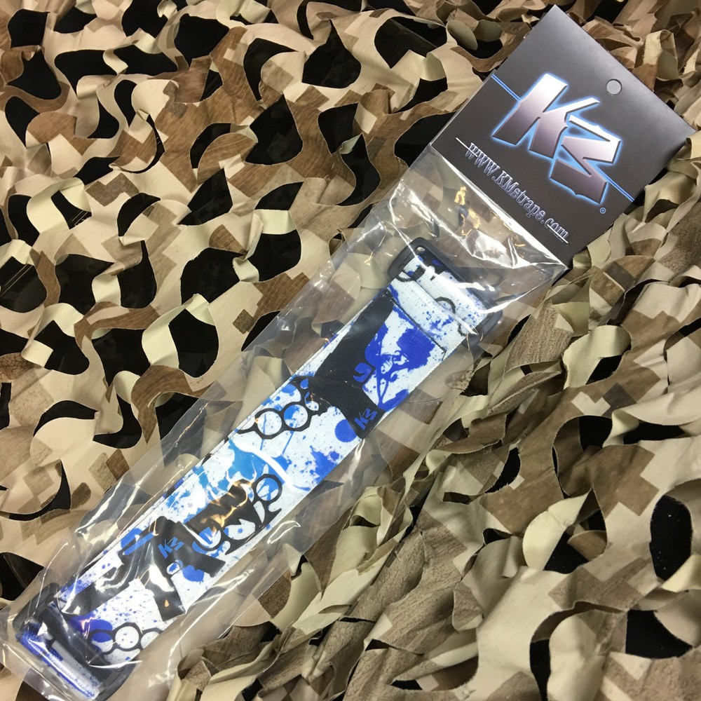 NEW KM Paintball Universal Mask Goggle Strap - 09 Blue Knuckles