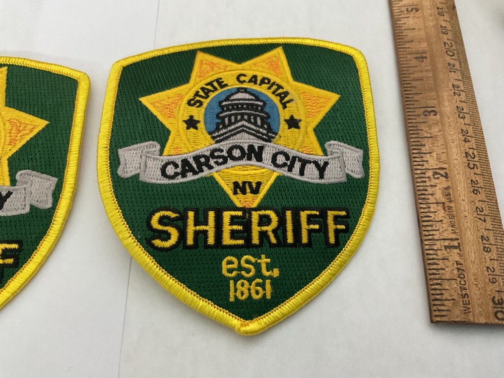 Carson City Sheriff State Capital collectable patch set full size new