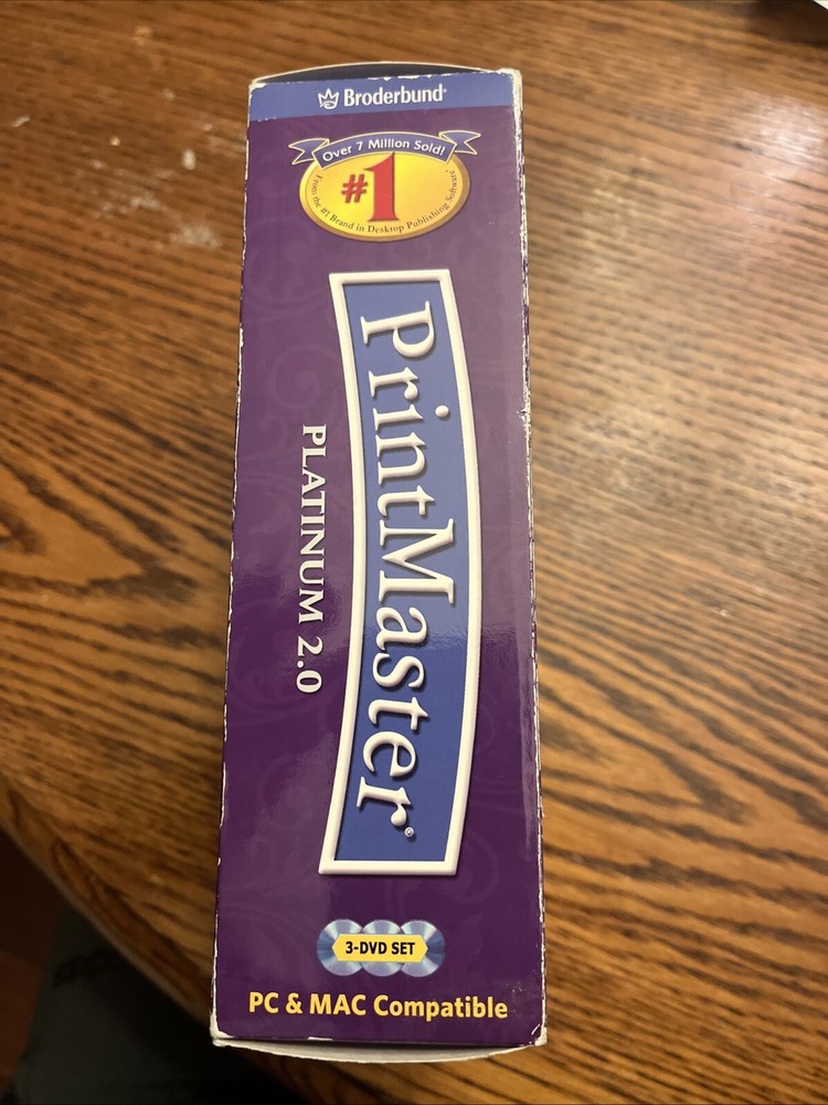 Print Master Platinum 2.0, PC And Mac Compatible, Broderbund