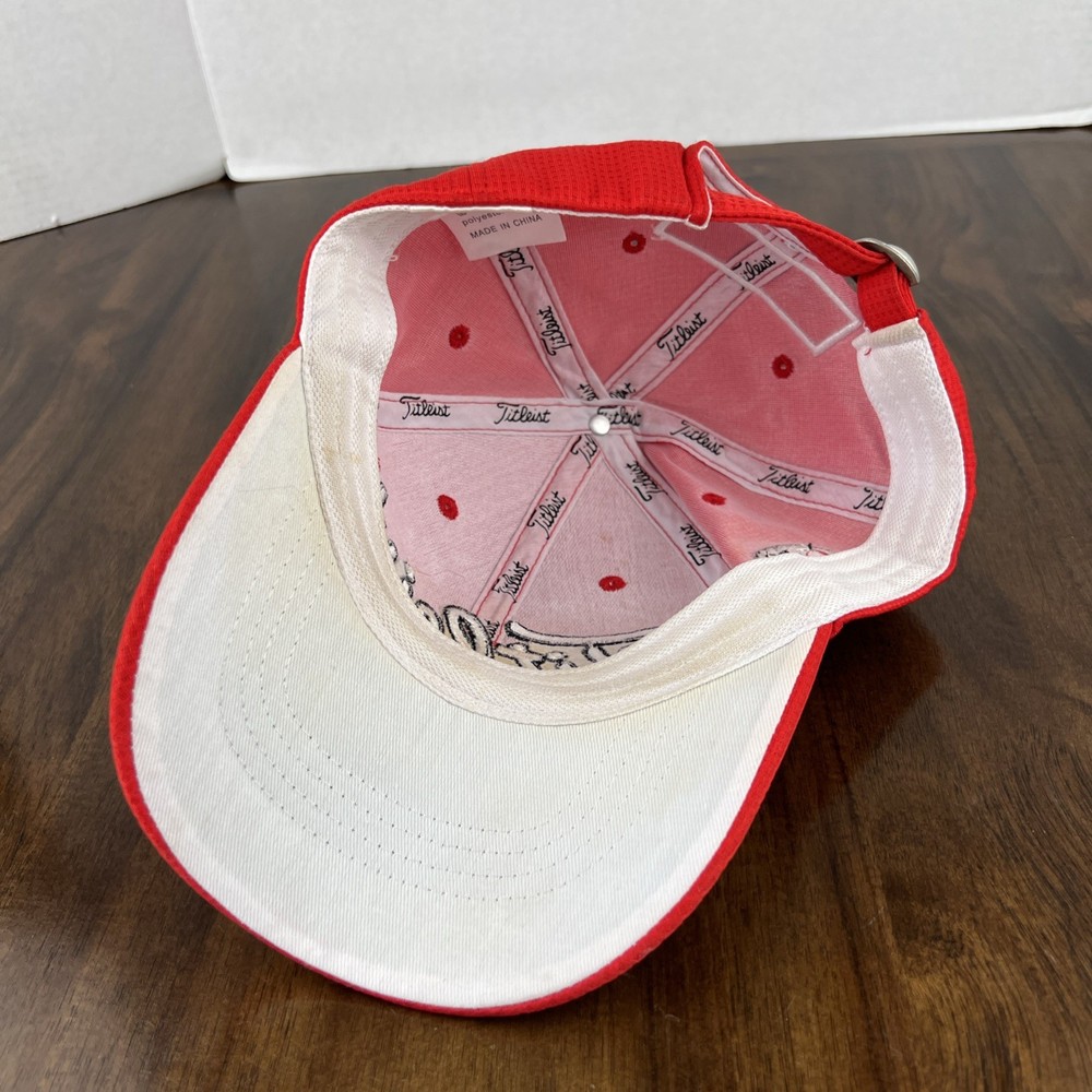 Titleist Golf Hat Pro V1 Adjustable Red OSFA Athletic Baseball Cap