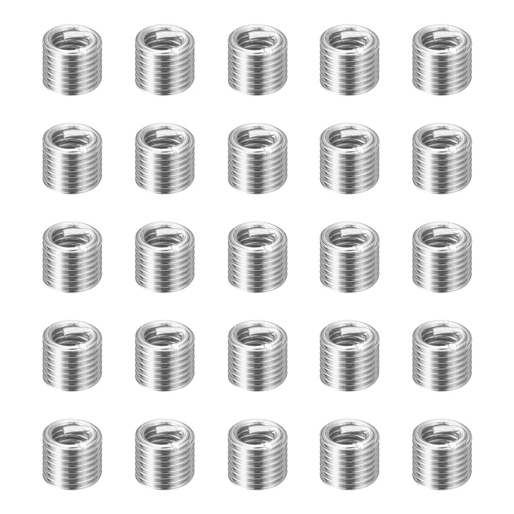 25pcs Wire Thread Inserts M2.5 x 0.45 x 2D Metric Helical Threaded Sleeve