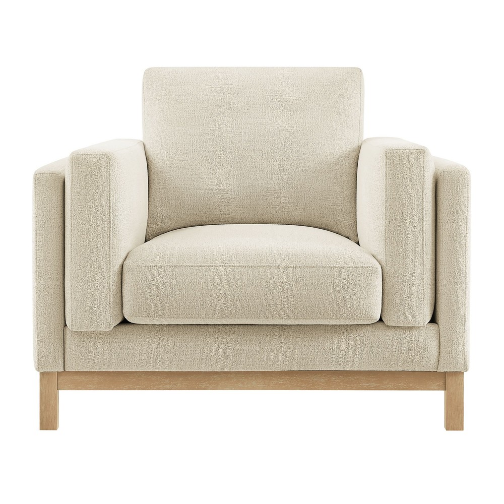 Roscoe Fabric Armchair in Ivory