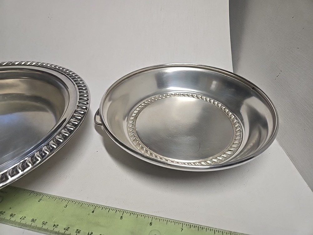 Silver Plate Vintage 2 Pc. Chapin Dish Covered Divided