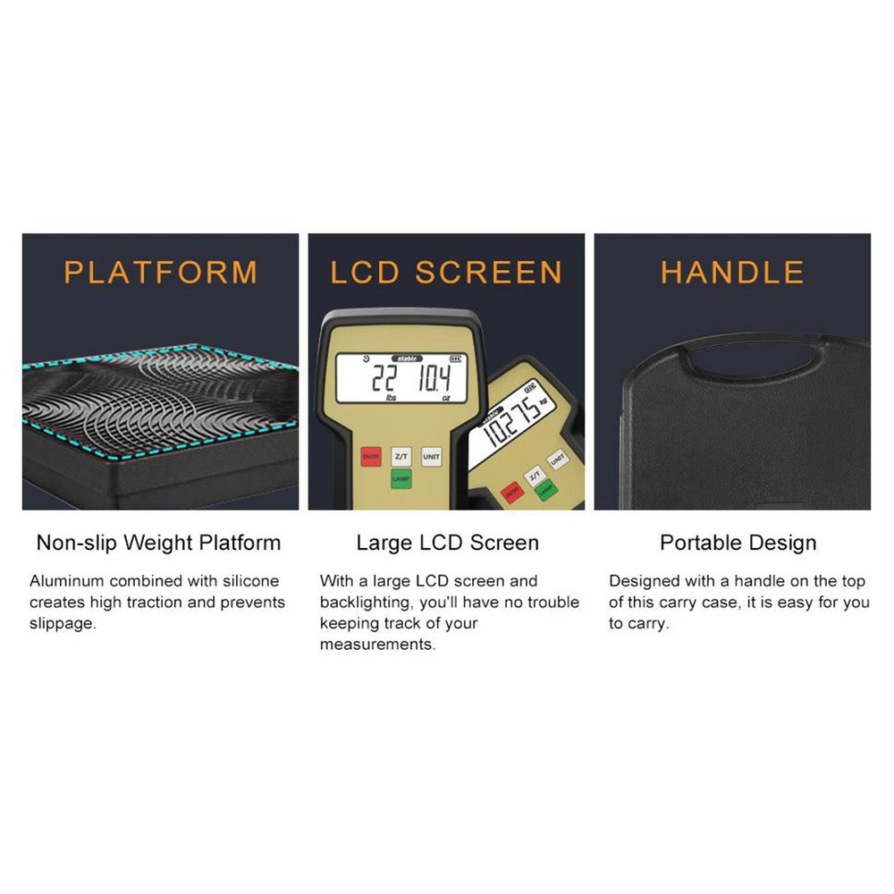 110LBS Electronic Scale High Precision Charging Recovery LCD