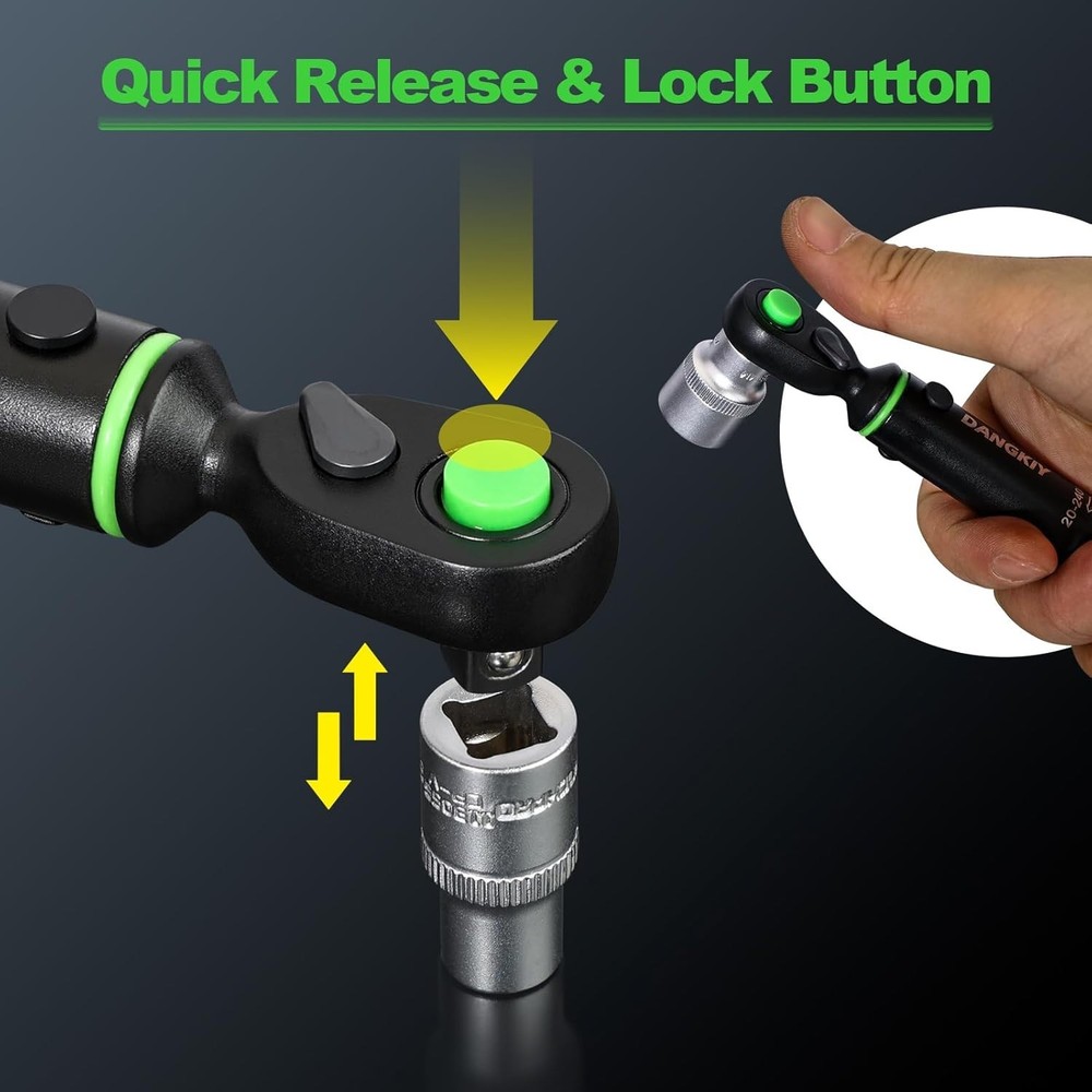 Durable Chrome Vanadium Dual-Direction Torque Wrench with Ergonomic Design