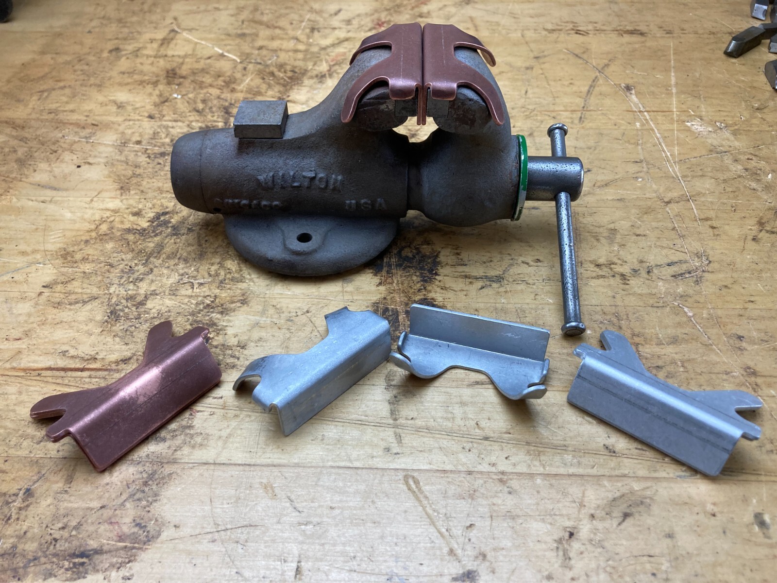 Baby Wilton 2 Bench Vise Copper Aluminum Soft Jaws Caps