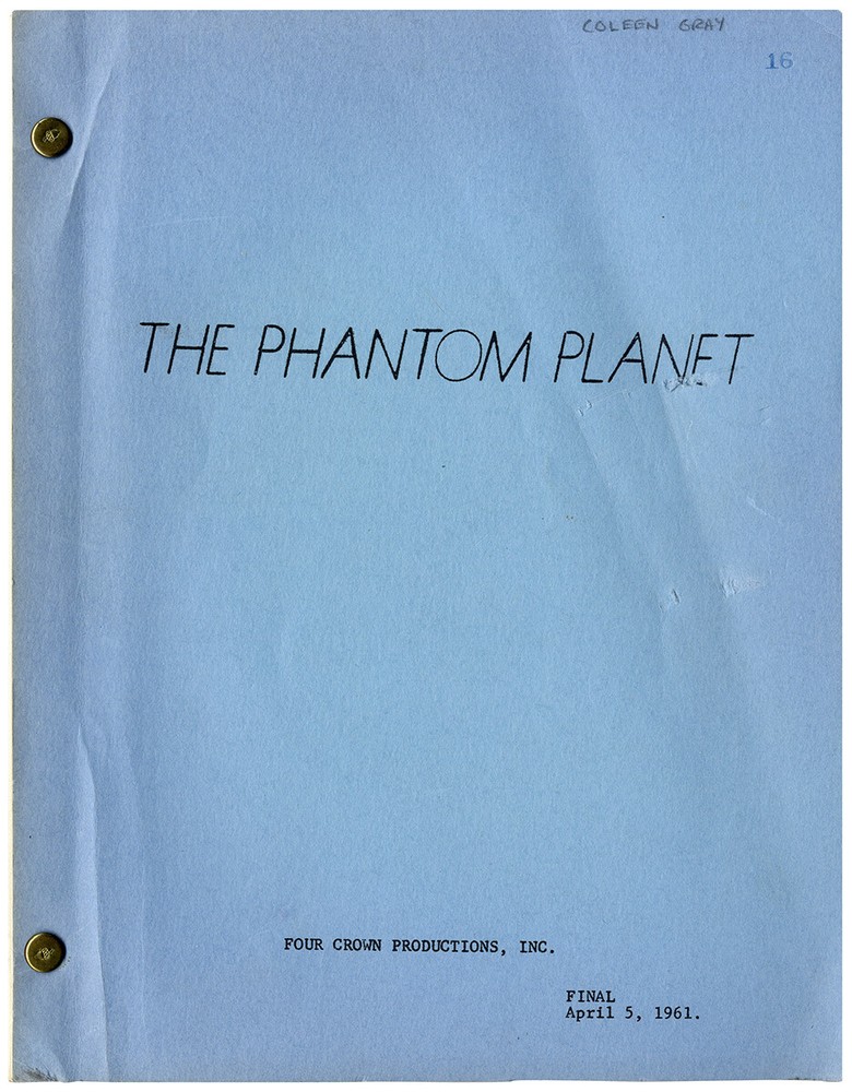 PHANTOM PLANET, THE (Apr 5, 1961) Final script