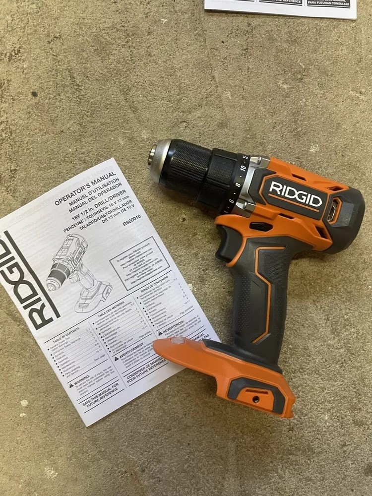 Ridgid 18v Drill, R860010, Bare Tool