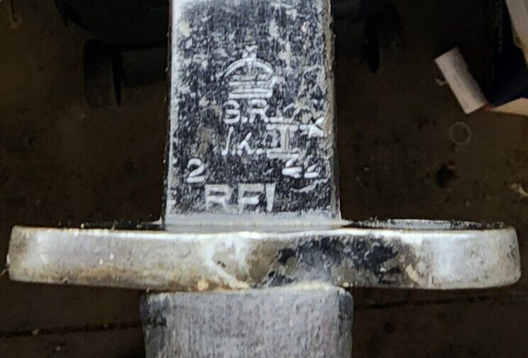 Vintage Original ENFIELD SMLE MK III SWORD BAYONET with SCABBARD 12" blade #3