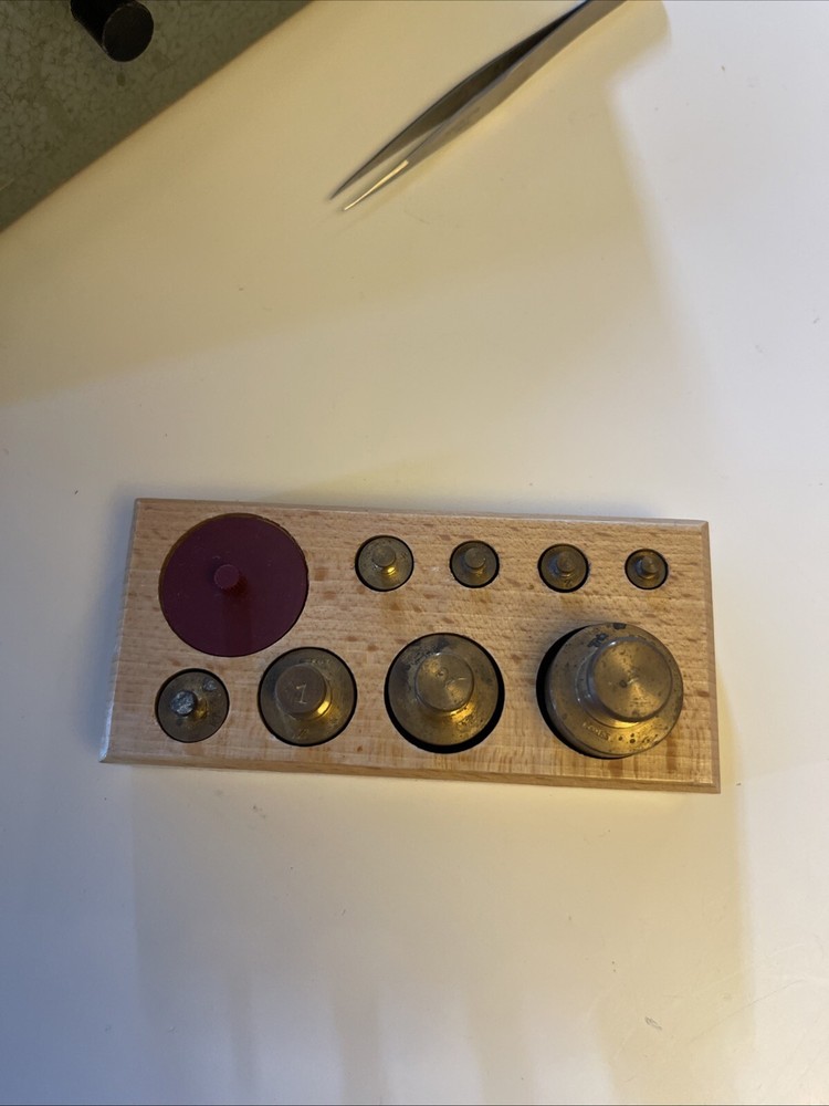 Vintage Equal Arm Scale & Weight Set, West Germany Complete