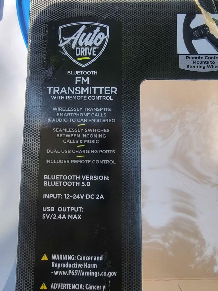 Auto drive bluetooth transmitter w remote control