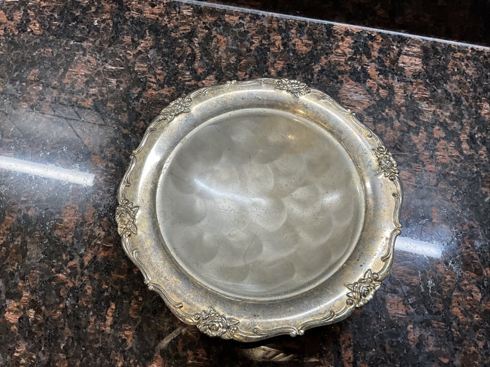 Vintage Silver Plated Claw Footed Candy Dish Bowl