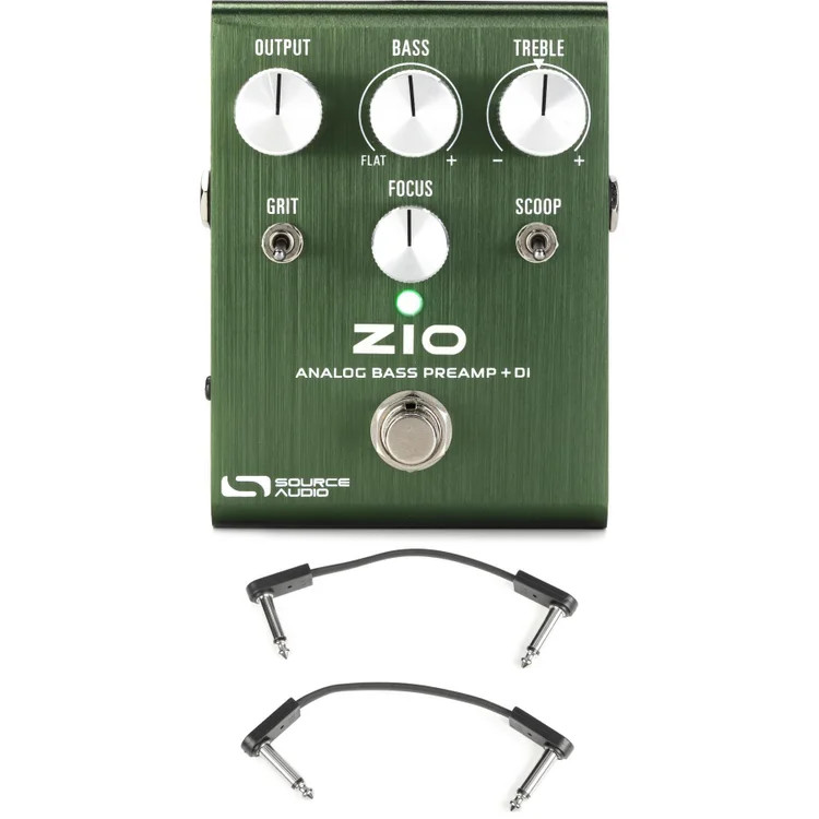 Source Audio ZIO Analog Bass Preamp/DI Pedal with EBS Patch Cables