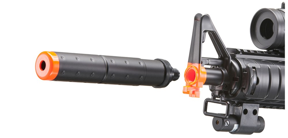 AirSoft Double Eagle M4 AEG Automatic Electric Rifle w/Flashlight & Red DOT Scop