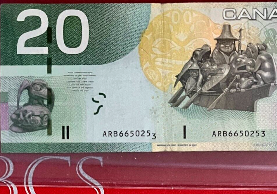 *EYECATCHING ERROR* MISPLACED S/N (DROPPED DIGIT) 2004 CANADA $20 BCS CERTIFIED