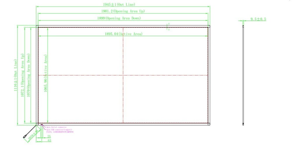 86 inch 20 points IR Touch Frame\Touch Screen Overlay without Glass,Plug & Play