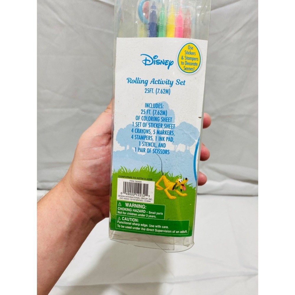 Disney Rolling Activity Set Coloring, Stickers, Stamps Easter Theme 25-ft