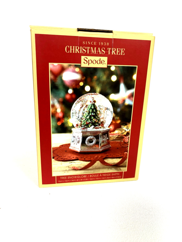 Spode Snow Globe With Christmas Tree/New In Box