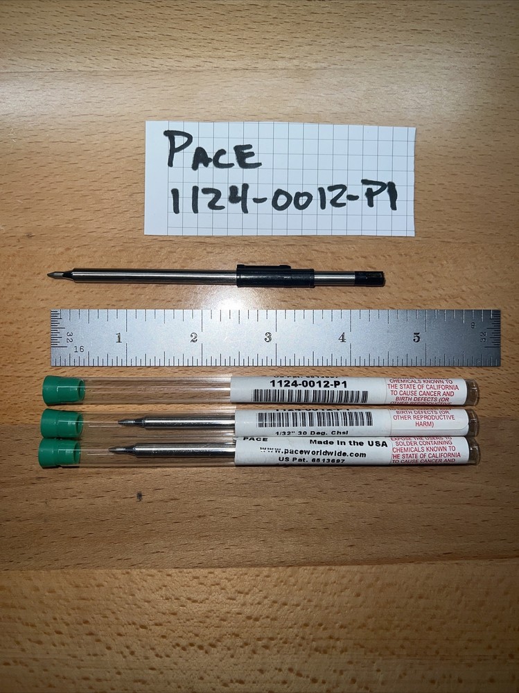 Pace 1124-0012-P1 .031 30° Chisel Tip LOT OF (3)