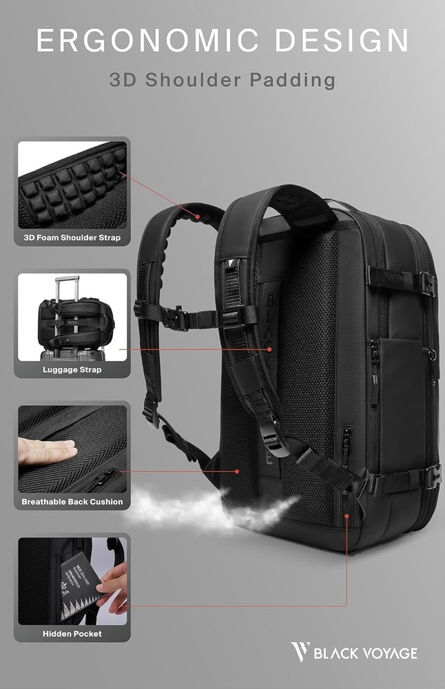 Vortex Vacuum Seal Travel Backpack 60L Expandable Air Compression System Water R