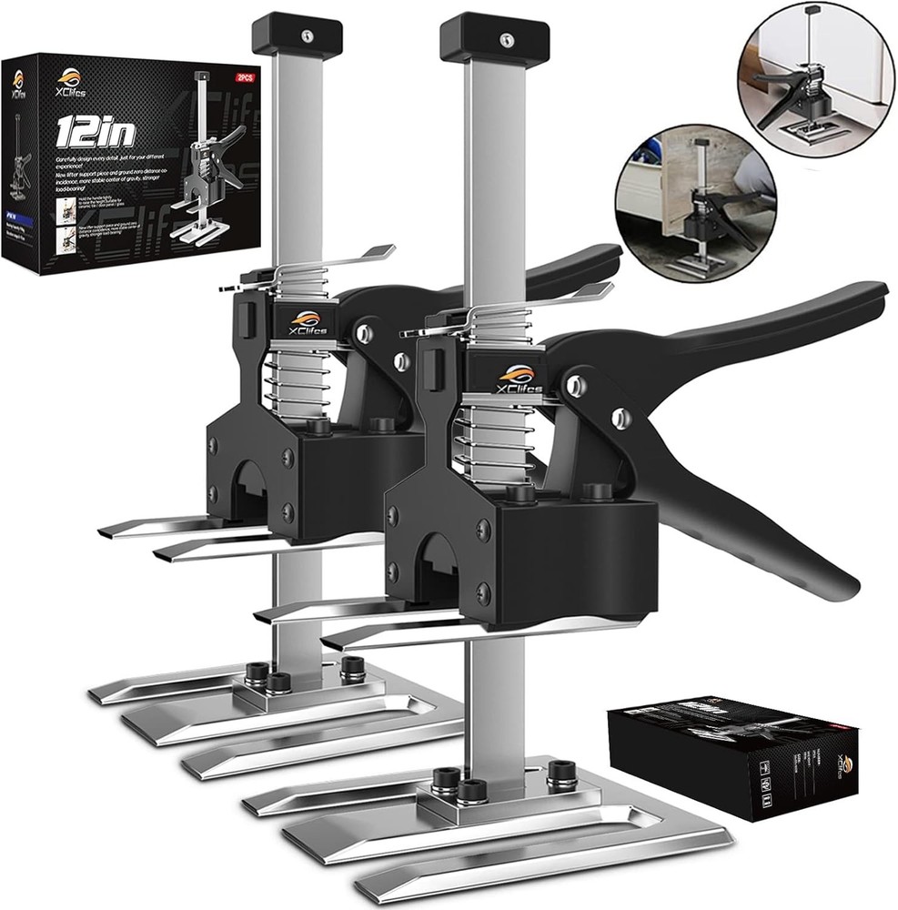Upgraded 2 Pack Lifting Jacks - Effortless Height Adjustment for Professionals