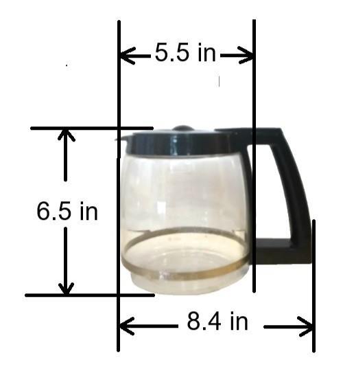 Cuisinart 12-Cup Carafe Replacement For Coffee Maker Model DCC-1200
