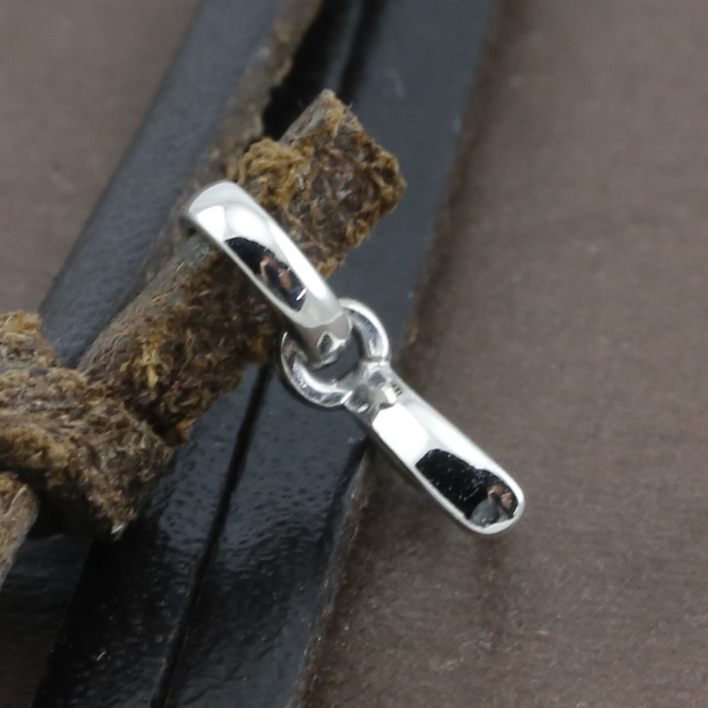 Genuine Solid 18CT White Gold Jade Clip Bail