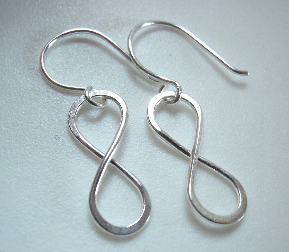 Endless Infinite Love Infinity Dangle Earrings 925 Sterling Silver