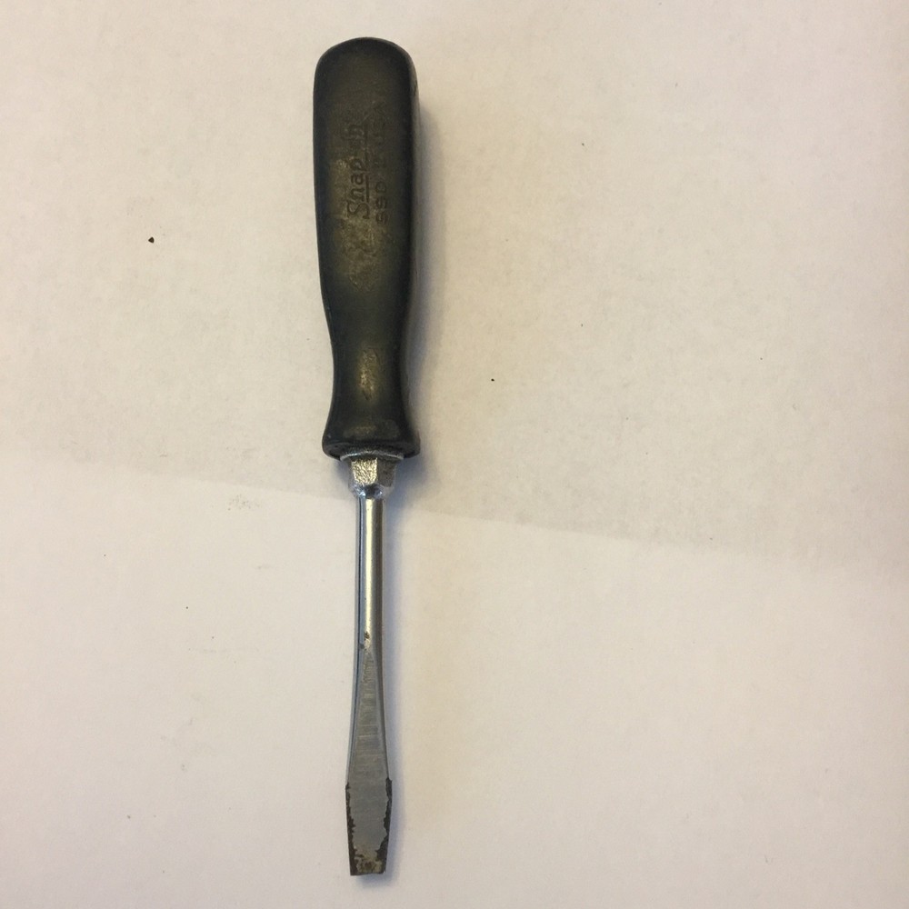 Snap-on Tools USA Flat Tip Slotted Screwdriver Hard Black Handle SSD2 Used