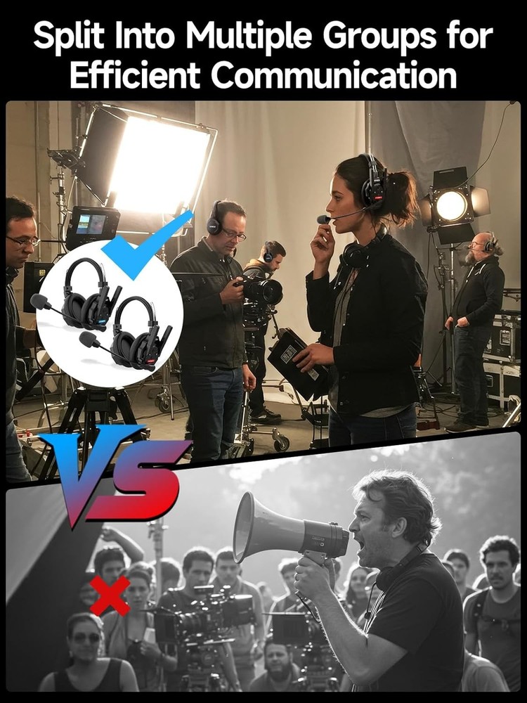 SYNCO XTALK XMAX5 Wireless Intercom Headset System 500m/1640ft Dual Ea5Pcs/Set