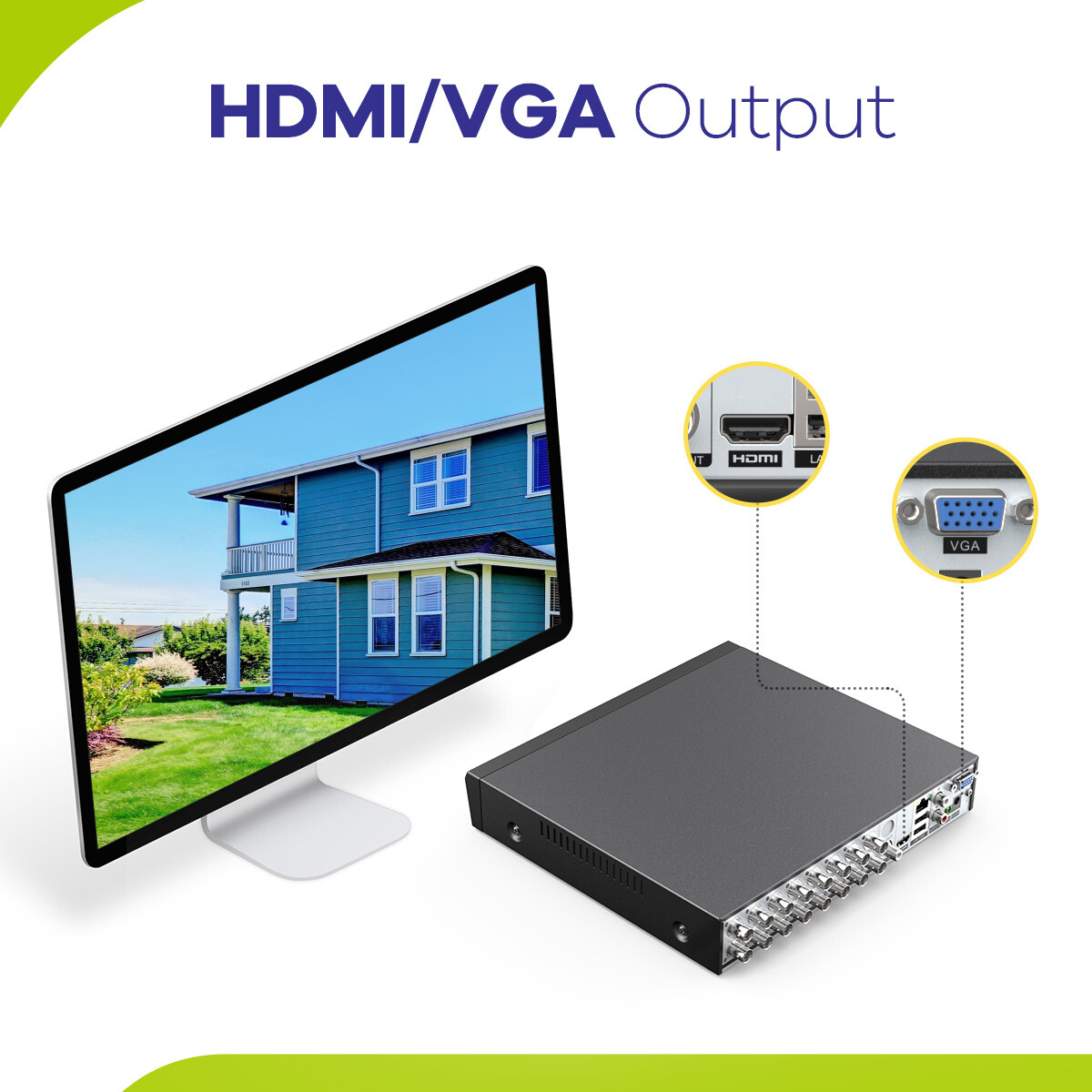 SANNCE 16CH/ 8CH/ 4CH HD 5IN1 1080P DVR Video Recorder for CCTV Camera Kit 0-2TB