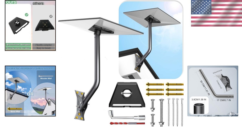 Space-Efficient Starlink Gen 3 Mount - Adjustable Kit for Optimal Performance