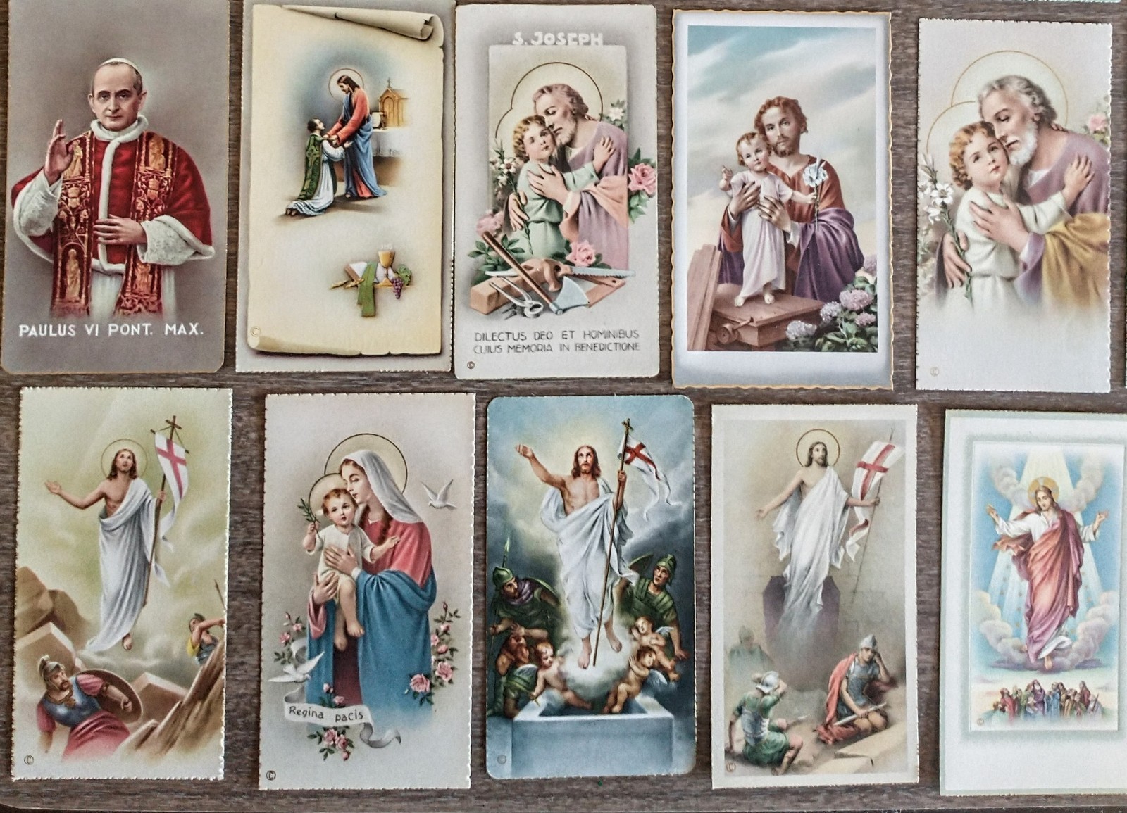 39 DIFFERENT VTG Holy Cards Religious Lithos 2 1/4" x4 1/4" Italy UNUSED & MINT