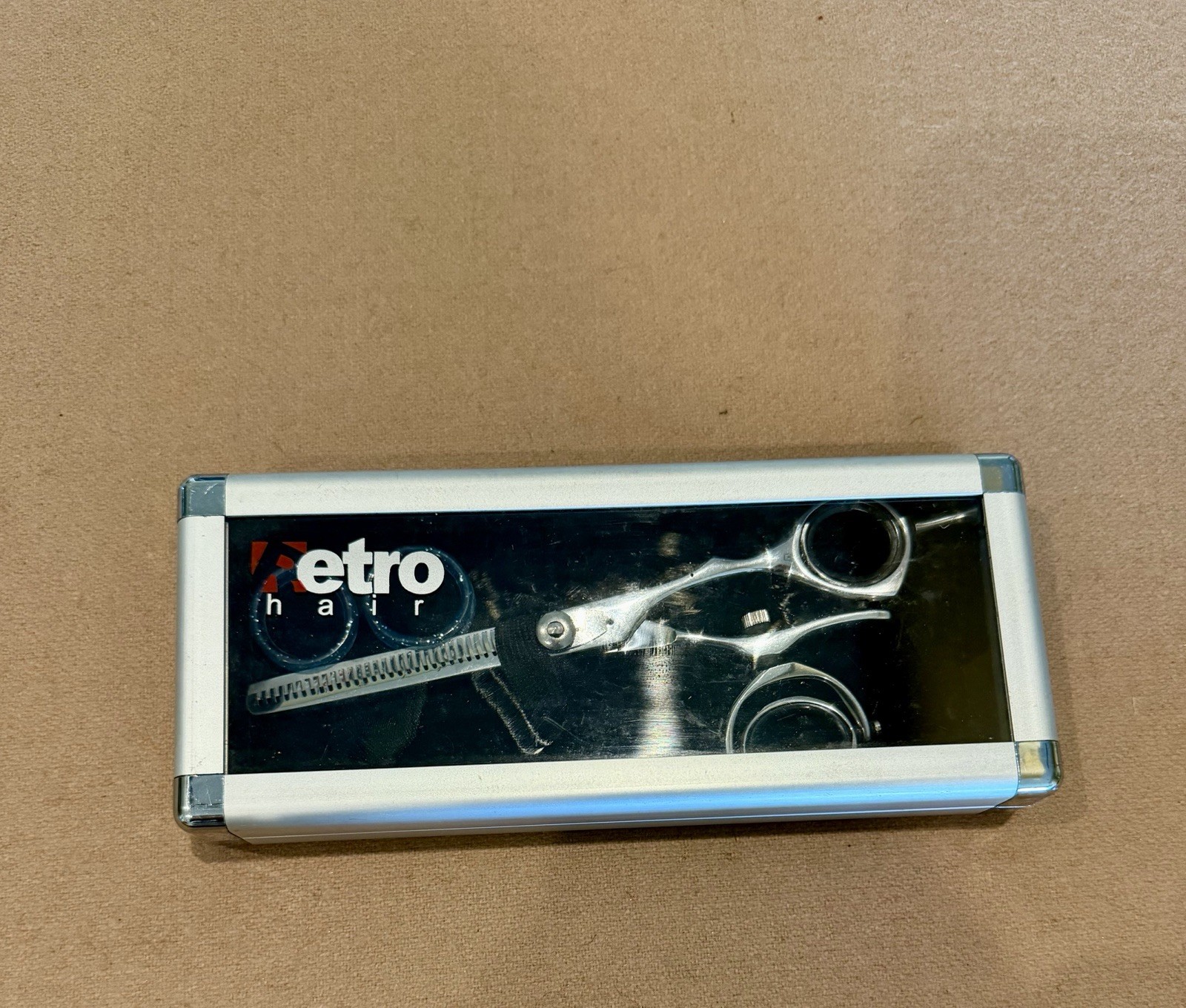 EXCELLENT CONDITION-ARTERO (etro) Thinning Shear Scissors Silver W/Original Case