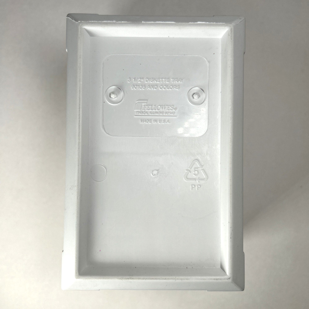 Fellowes 3 1/2" diskette tray 90135 - floppy dish storage- white