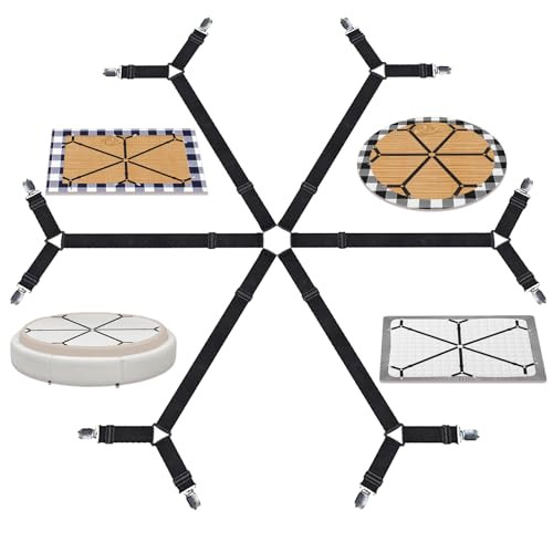 Bed Sheet Holder Straps, Adjustable Elastic Fitted Sheet Strap Tablecloth Clip