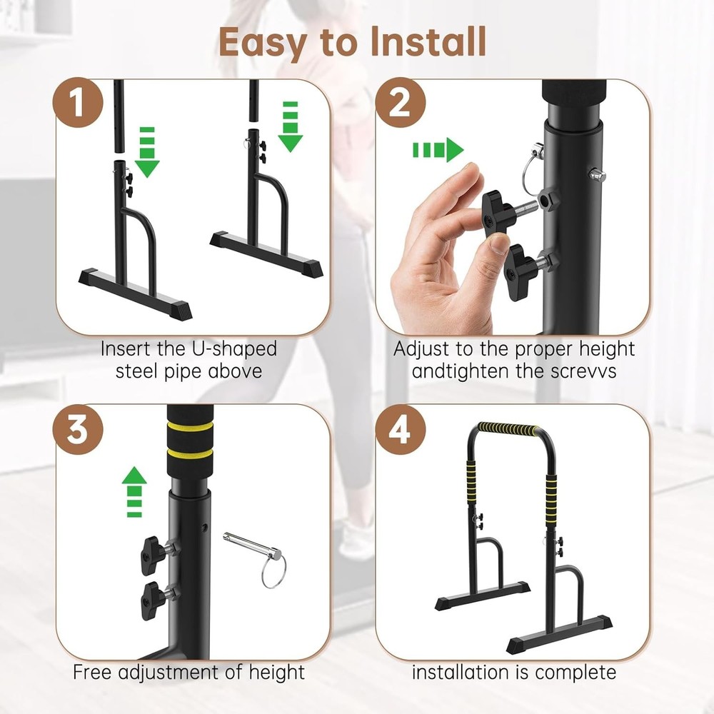 Adjustable Walking Pad Handle - Black/Yellow**