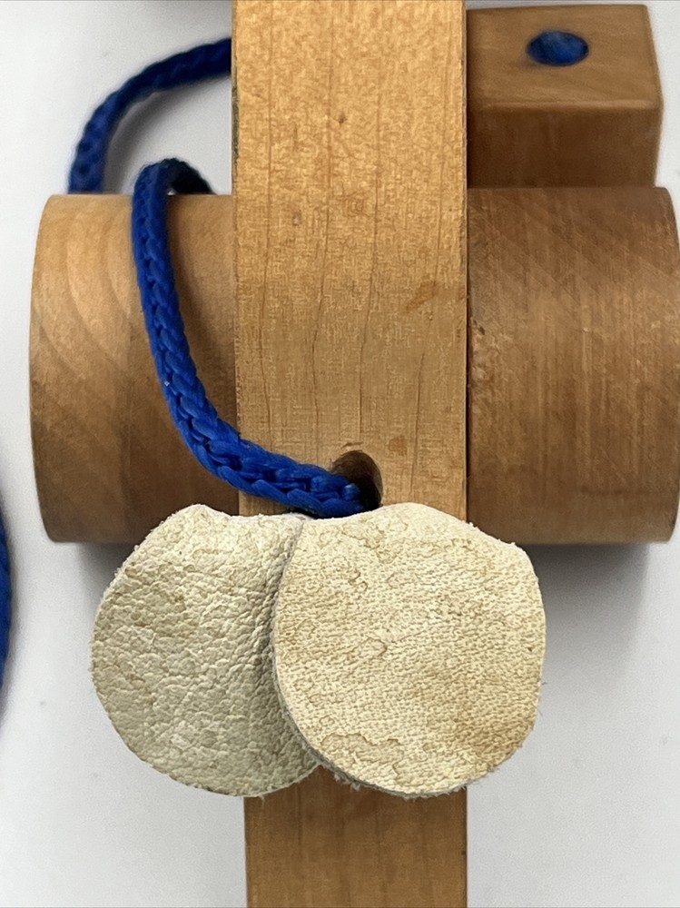 Vintage Wooden Armadillo Pull Toy 10" By Bauddin