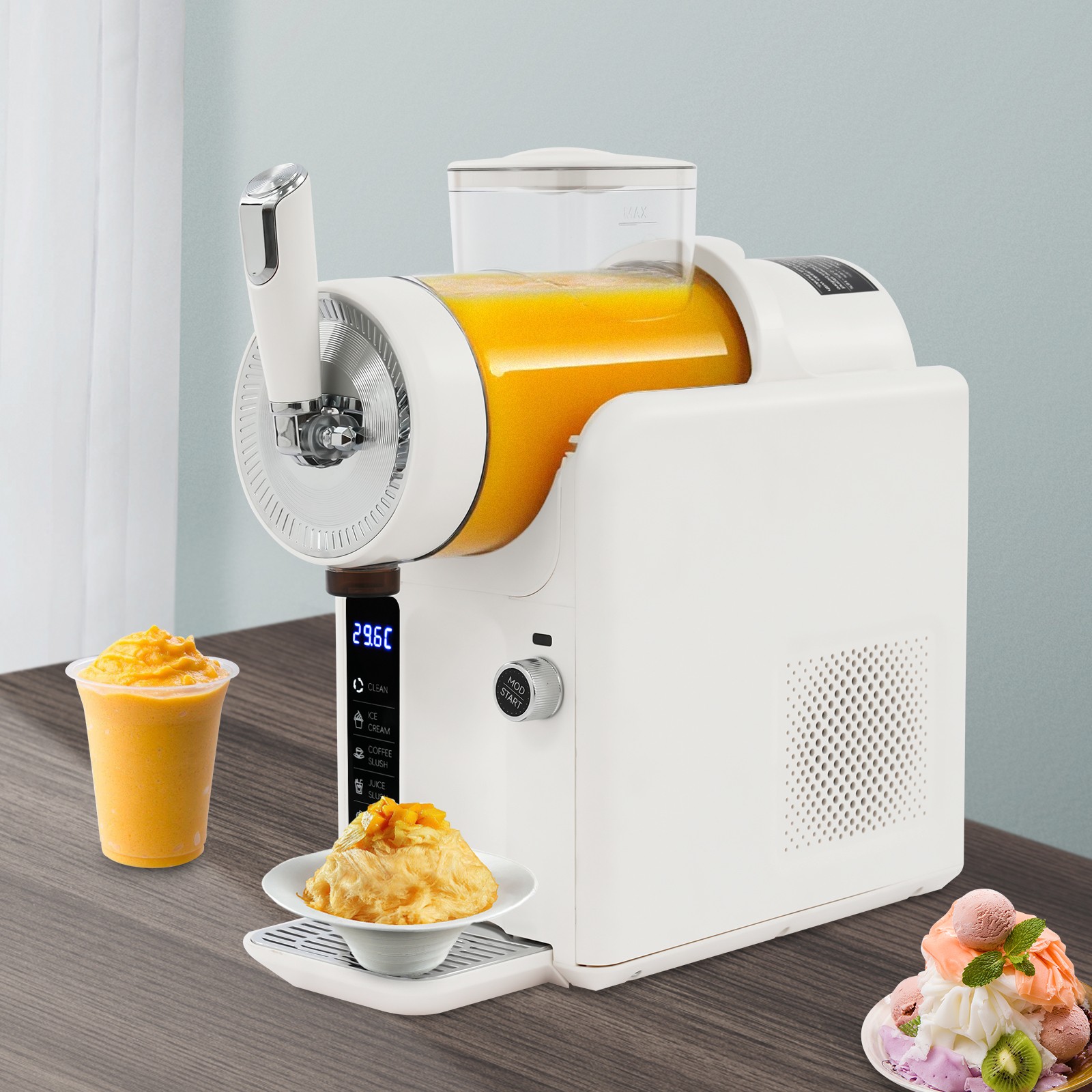 1.8L/0.48 Gallon Tabletop Frozen Drink Machine Electric Shaved Ice Machine 185W