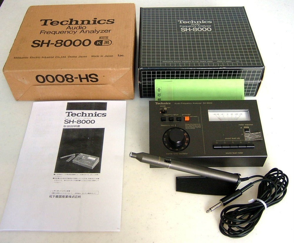 Technics SH-8000 Graphic Equalizer Checker Audio Analyzer W/ Box Tested Working