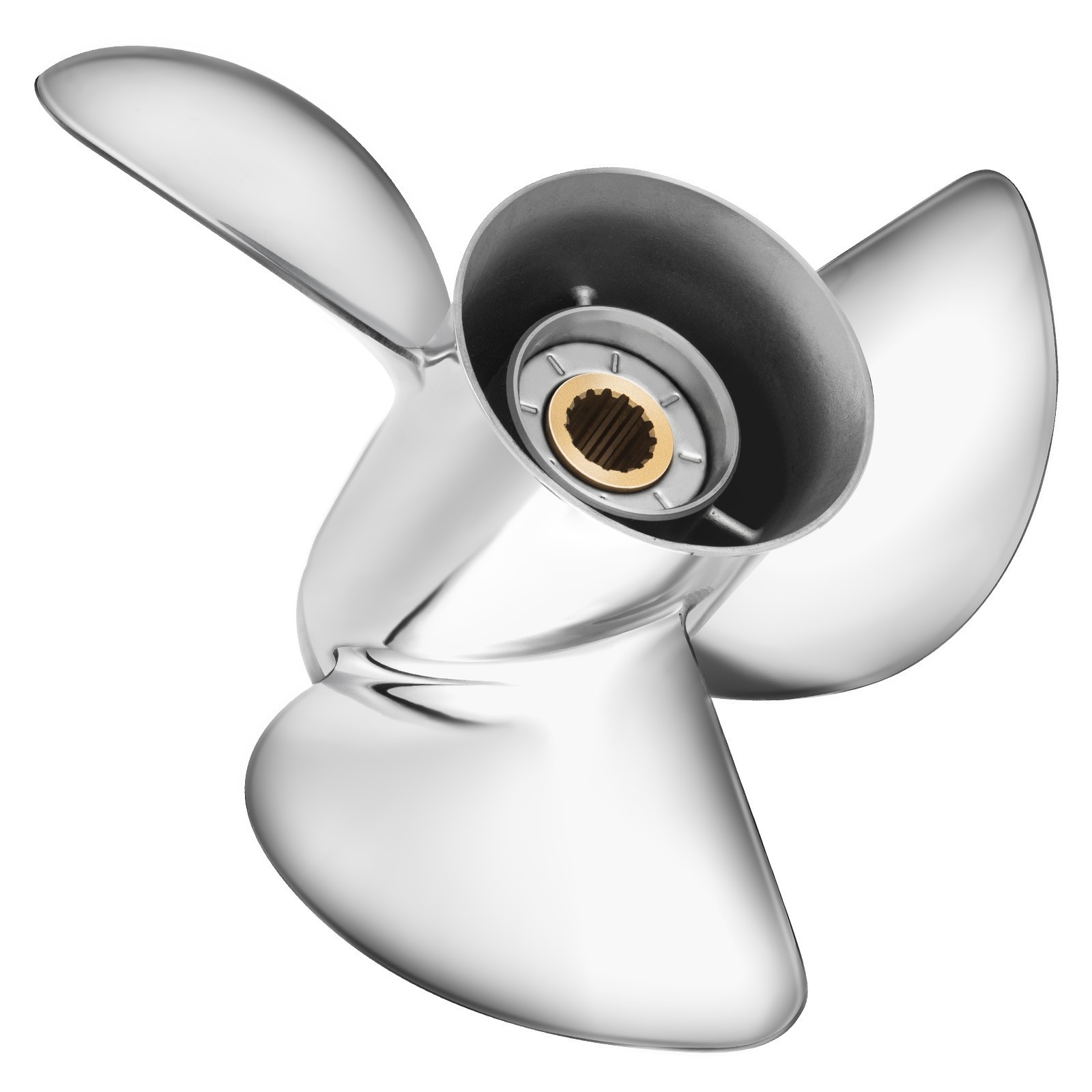 13 1/4 X 17 Stainless Outboard Propeller 13.25X17 For Mercury 40-140HP 15 Spline