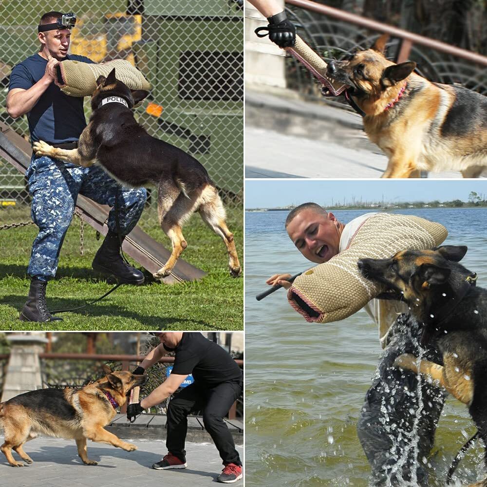 Dog Bite Training Set Dog Bite Sleeve Arm with Whip Agitation Stick Professio...