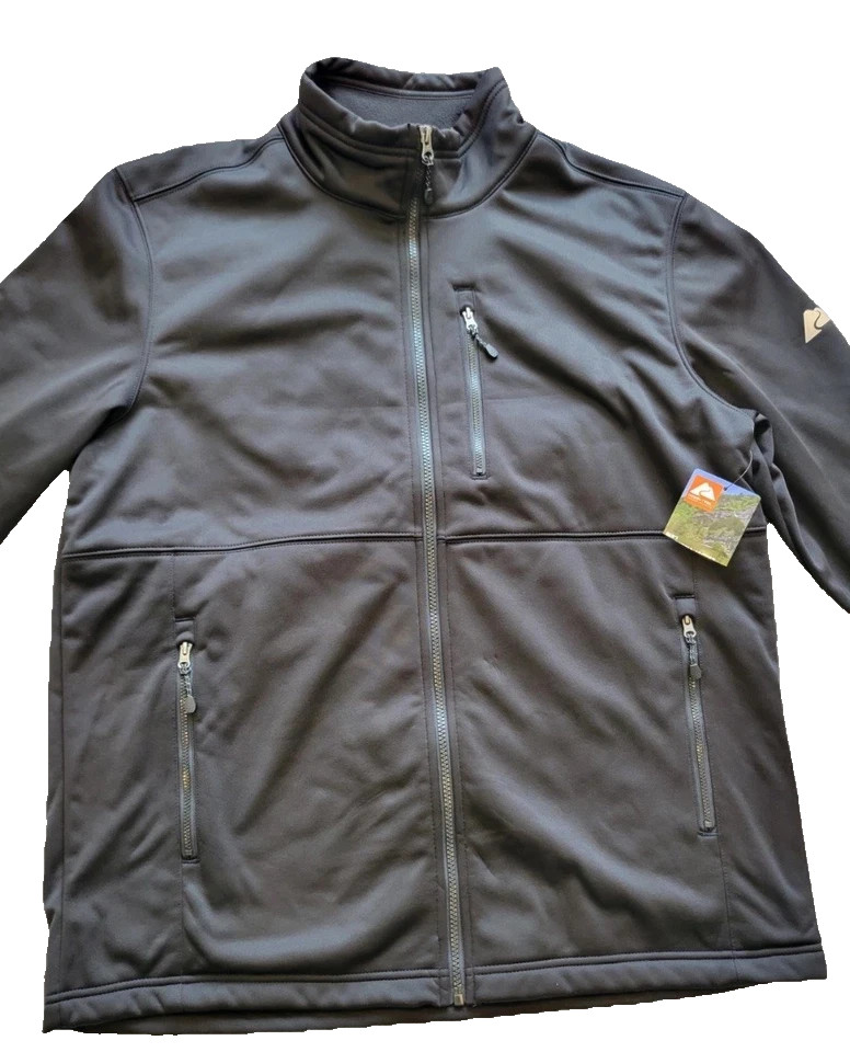 Ozark Trail Men's Softshell Jacket Size Large Black Zip Pockets