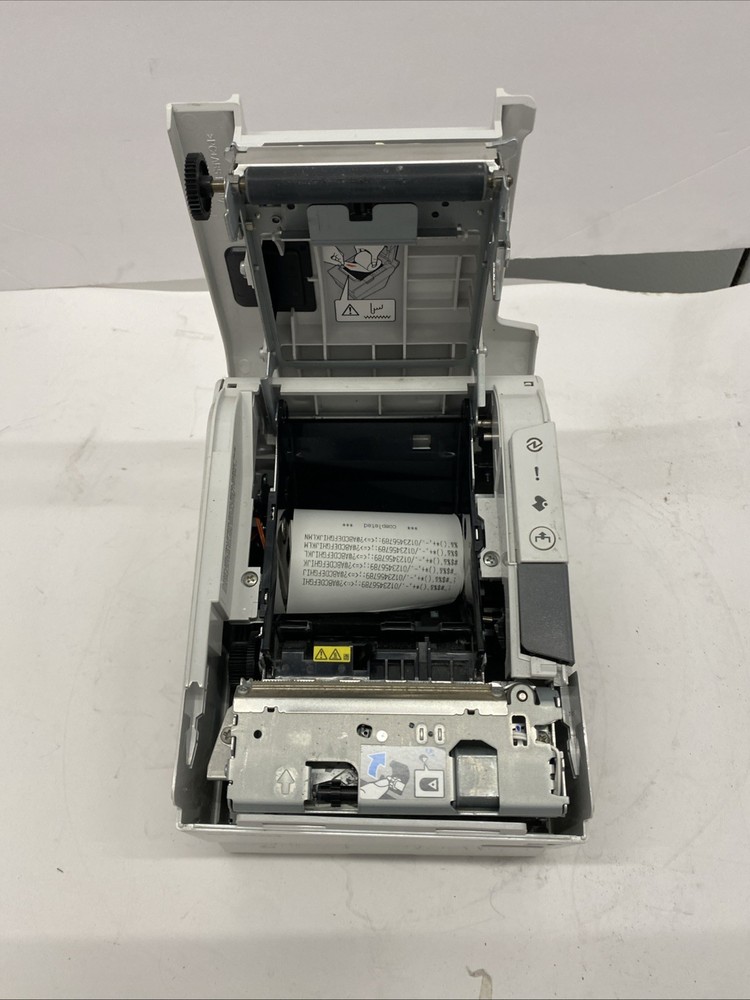 White Epson TM-T88VI Single-station Thermal Receipt Printer Missing Front Cover