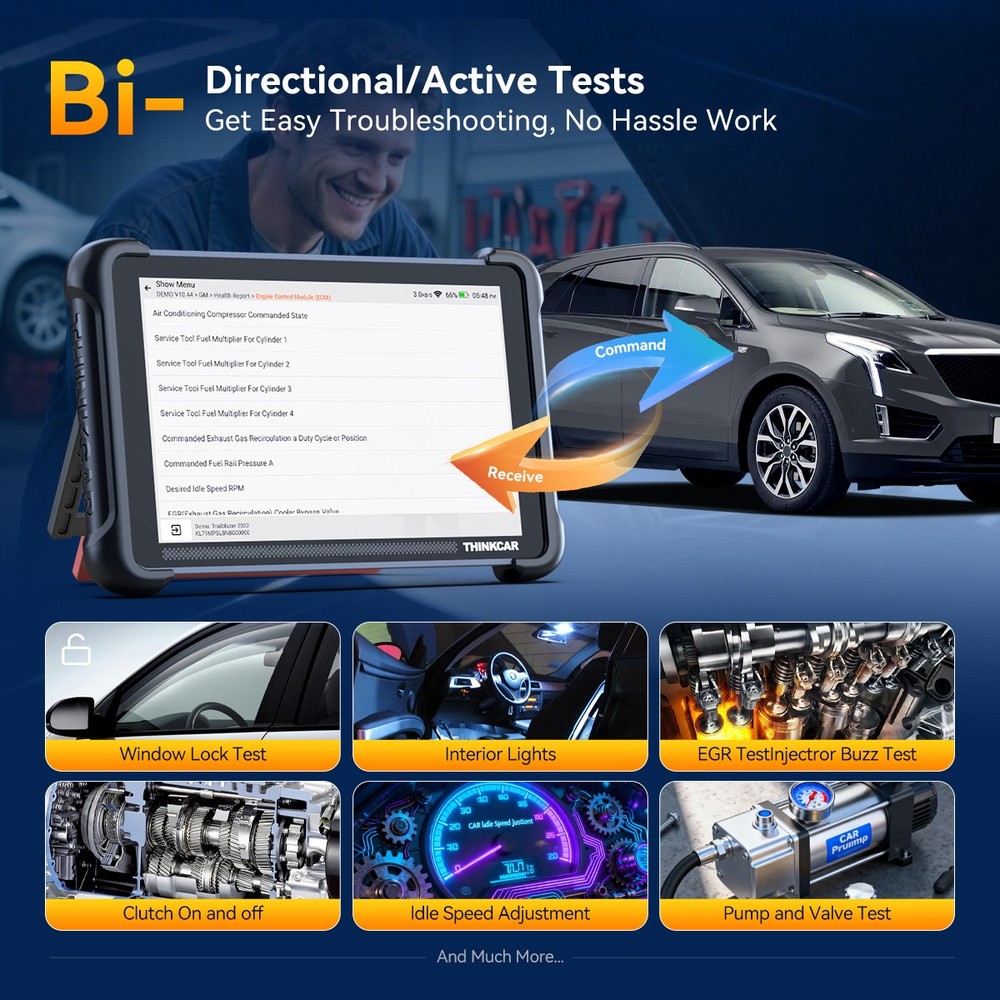 Thinkscan 689BT OBD2 Scanner All System Diagnostic Tool With Thinkcar TKEY101 US