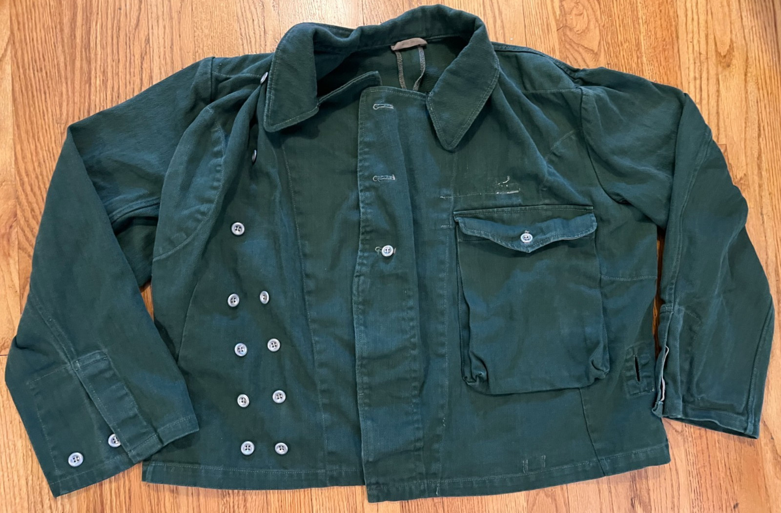 WWII German Heer Panzer Summer Wrap Large/XL Green Cotton Twill Reproduction?